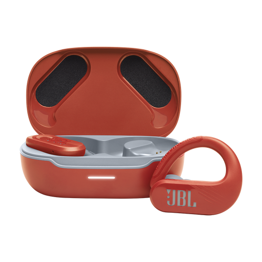 JBL Endurance Peak 3 - Coral - Dust and water proof True Wireless active earbuds - Hero
